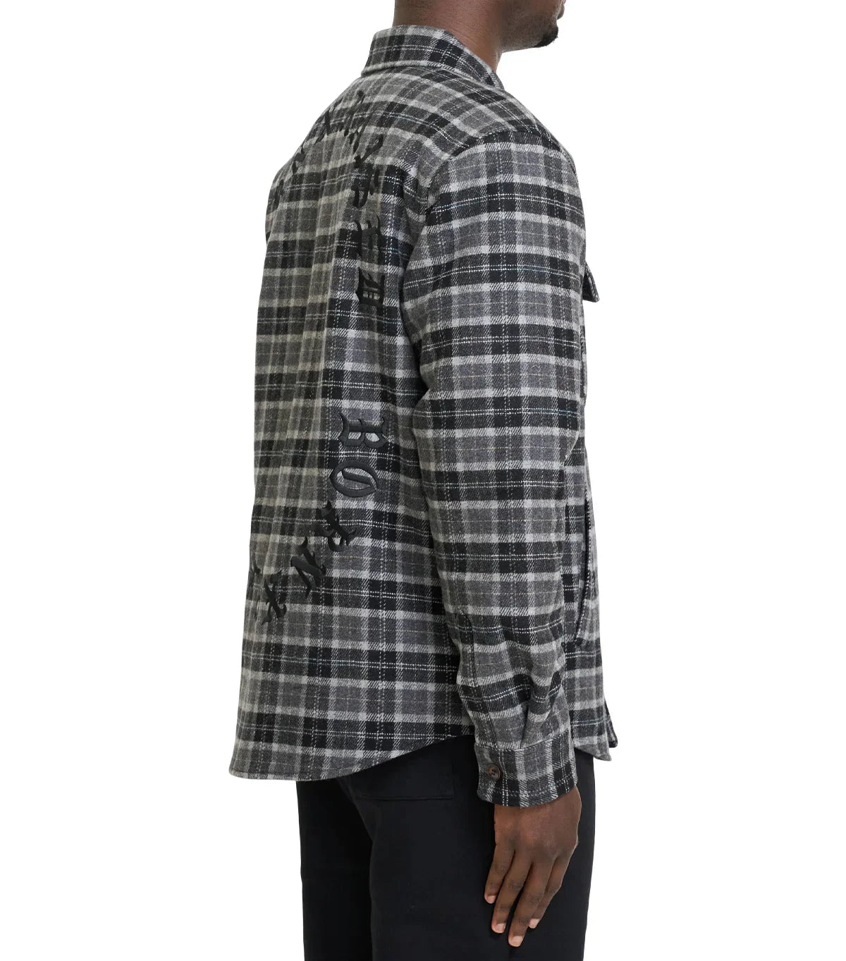 Born x Raised Flannel Shirt Jacket Black
