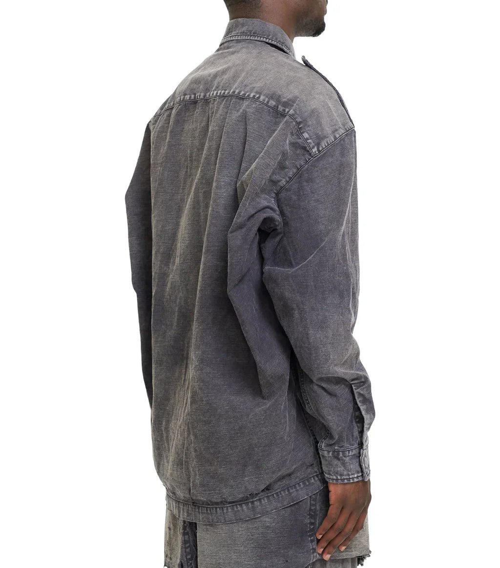 Mihara Yasuhiro Embellished Military Shirts Black