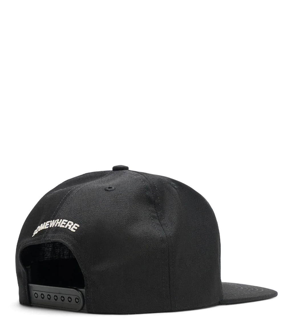 SOMEWHERE Oval Logo Hat Black
