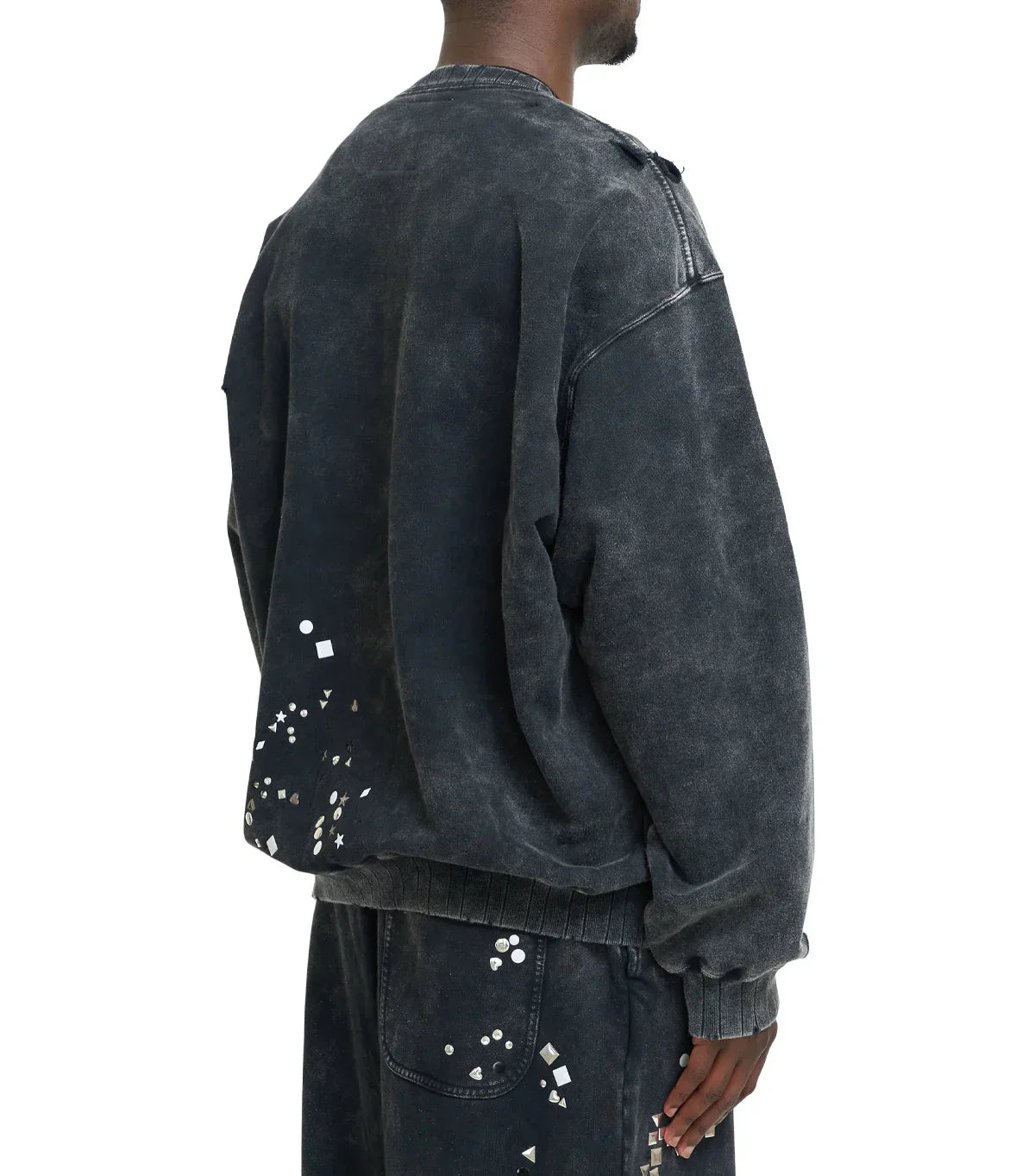 Mihara Yasuhiro Embellished Bleached Pullover Black