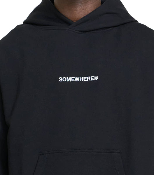 SOMEWHERE Original Logo Hoodie Black