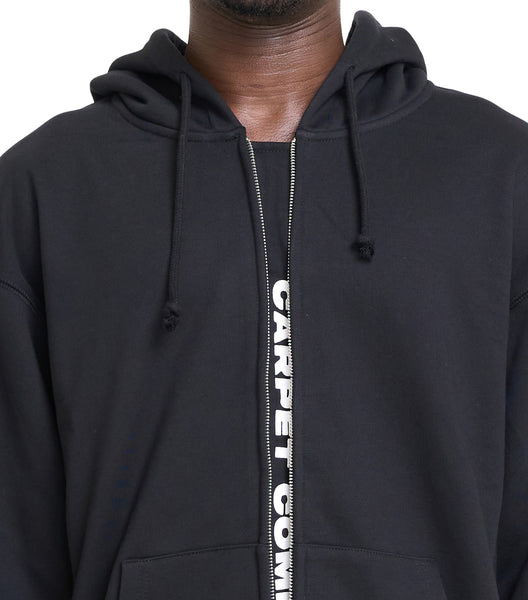 Carpet Company Fake Zip Hoodie Black