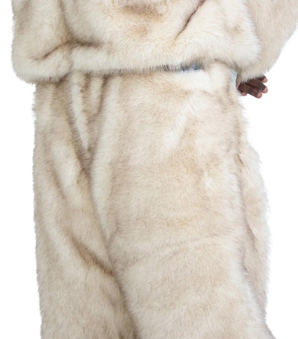 KidSuper Fur Shorts Cream