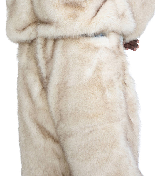 KidSuper Fur Shorts Cream