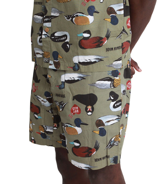 Human Made Duck Shorts Olive