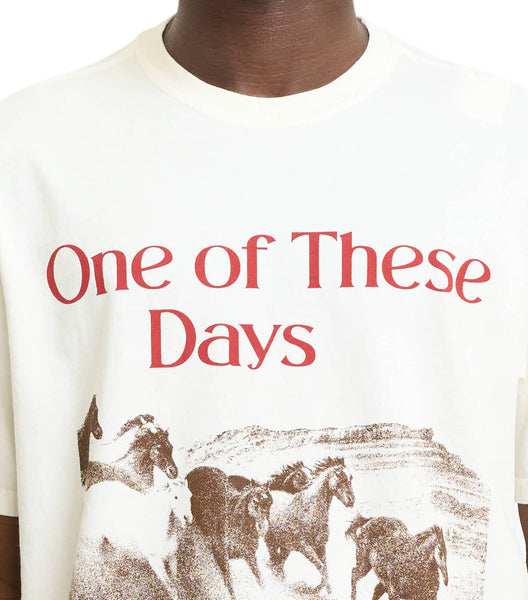 One Of These Days Glad You're Here With Me T-Shirt Bone