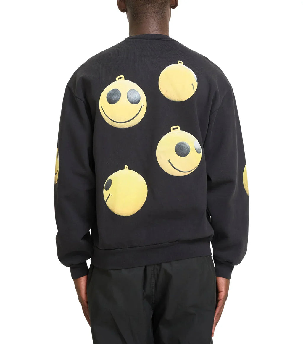 IRAK Face Crewneck Sweatshirt Off Black