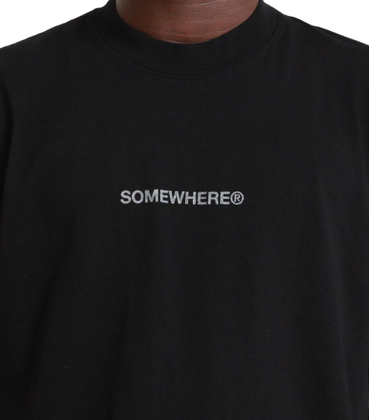 SOMEWHERE Original Logo T-Shirt Black