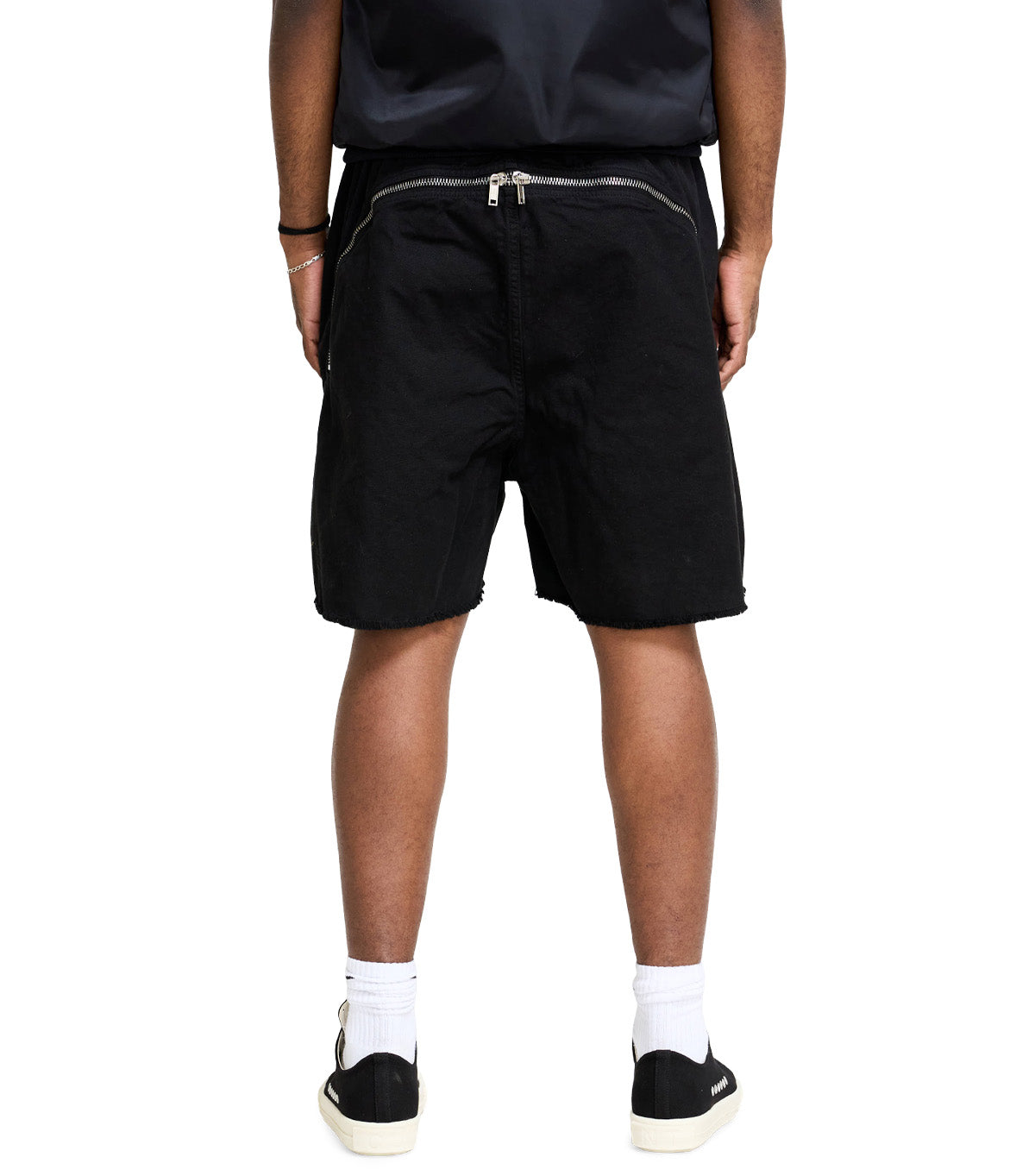 Rick Owens DRKSHDW Shorts Long Boxers Butt Zip Black Black
