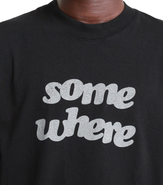 SOMEWHERE Offset T-Shirt Black