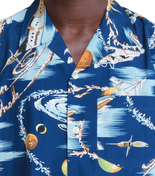 Human Made Graphic Aloha Shirt Blue