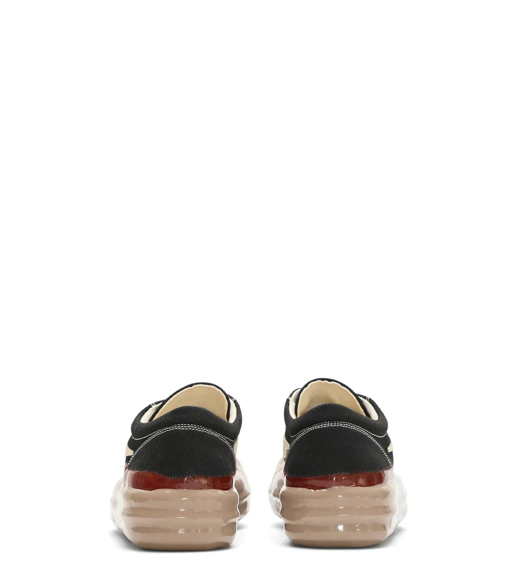 Rick Owens DRKSHDW Laceless Vintage Sneaks Black Red