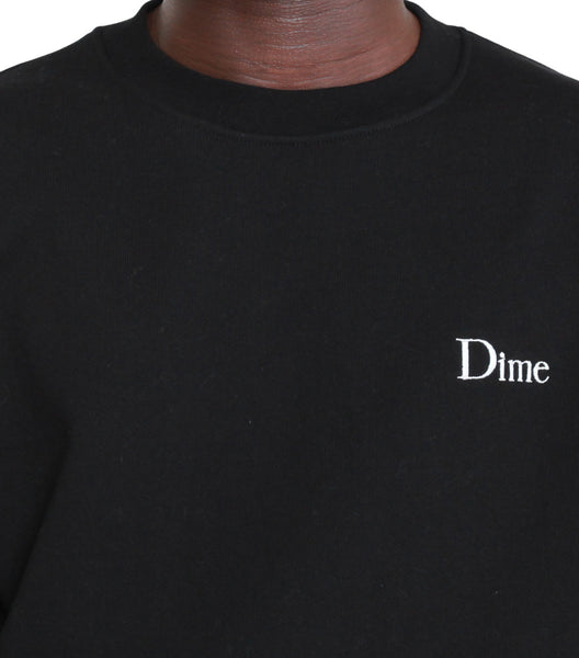 Dime Classic Small Logo Crewneck Black