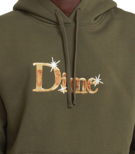 Dime Classic Shiny Hoodie Dark Olive
