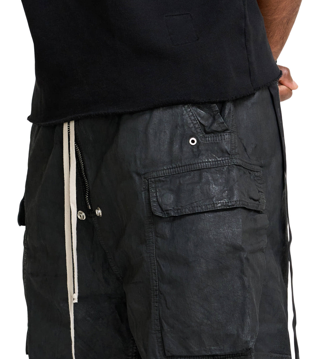 Rick Owens DRKSHDW Shorts In Denim Cargobela Shorts Black