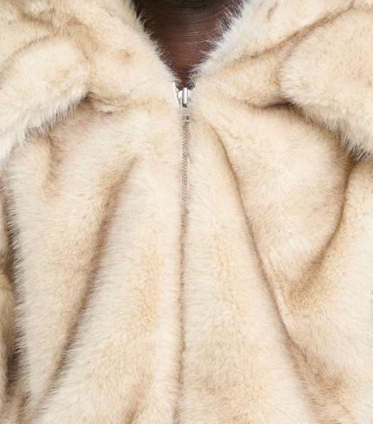 KidSuper Fur Jacket Cream