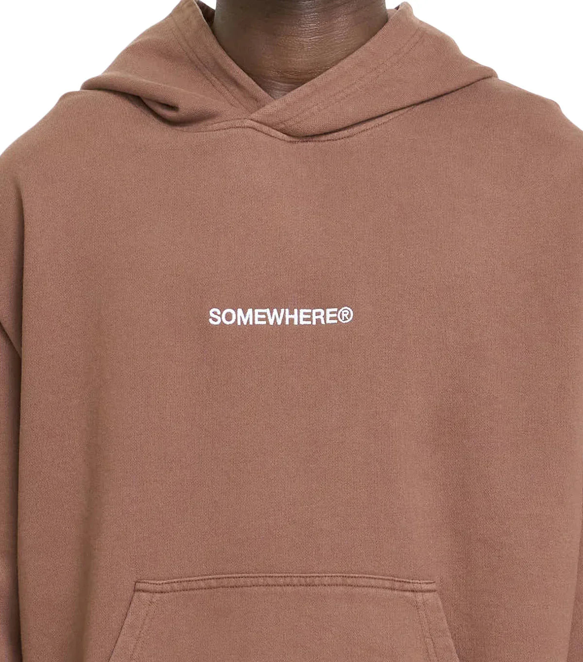 SOMEWHERE Original Logo Hoodie Brown