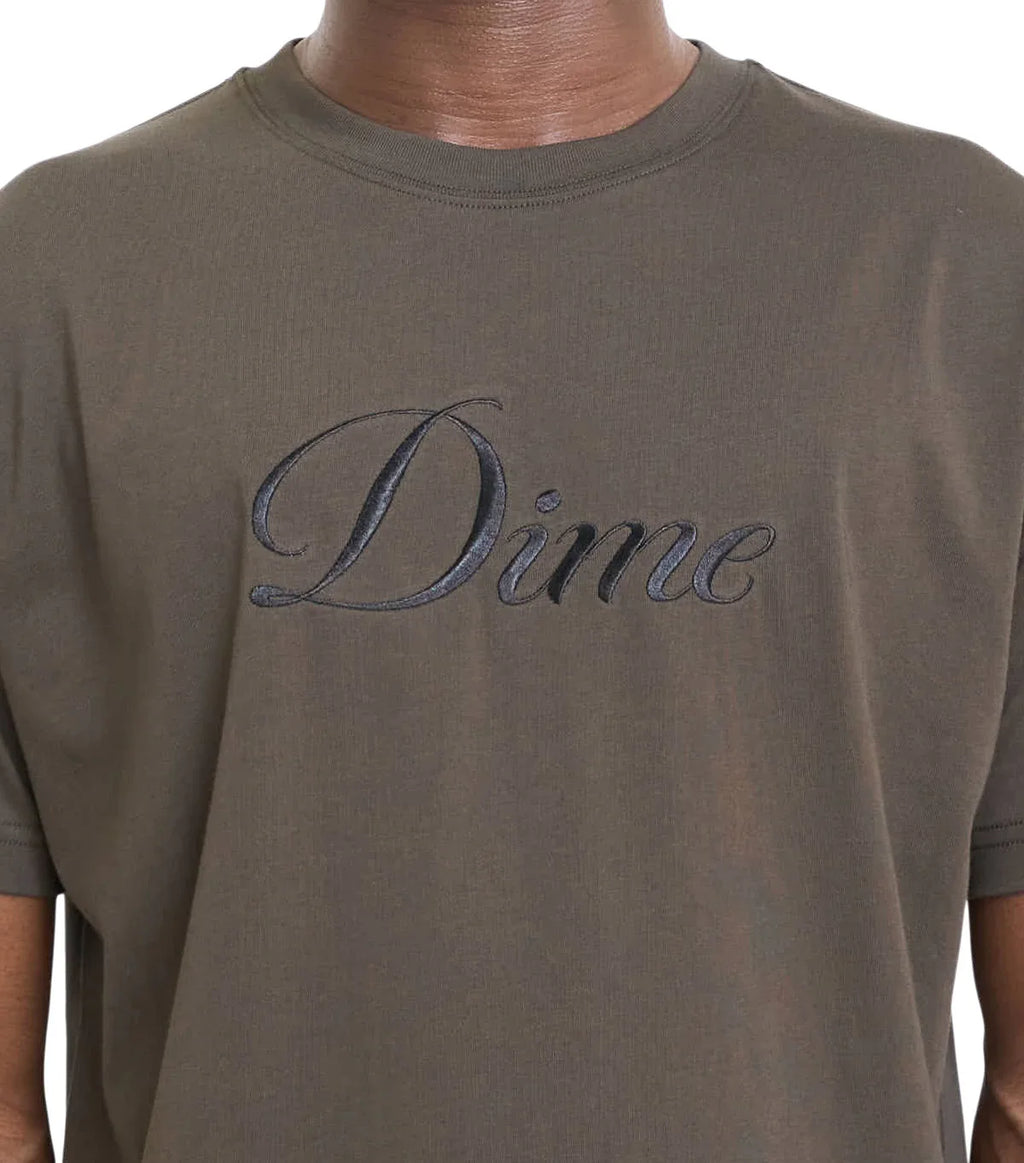 Dime Cursive T-Shirt Vintage Black
