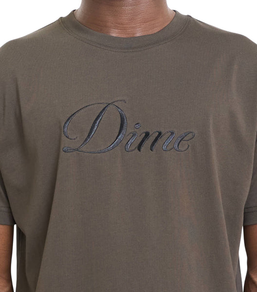 Dime Cursive T-Shirt Vintage Black