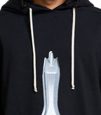 Rick Owens DRKSHDW Felpa Oversized Hoodie Black Milk