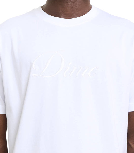 Dime Cursive T-Shirt White