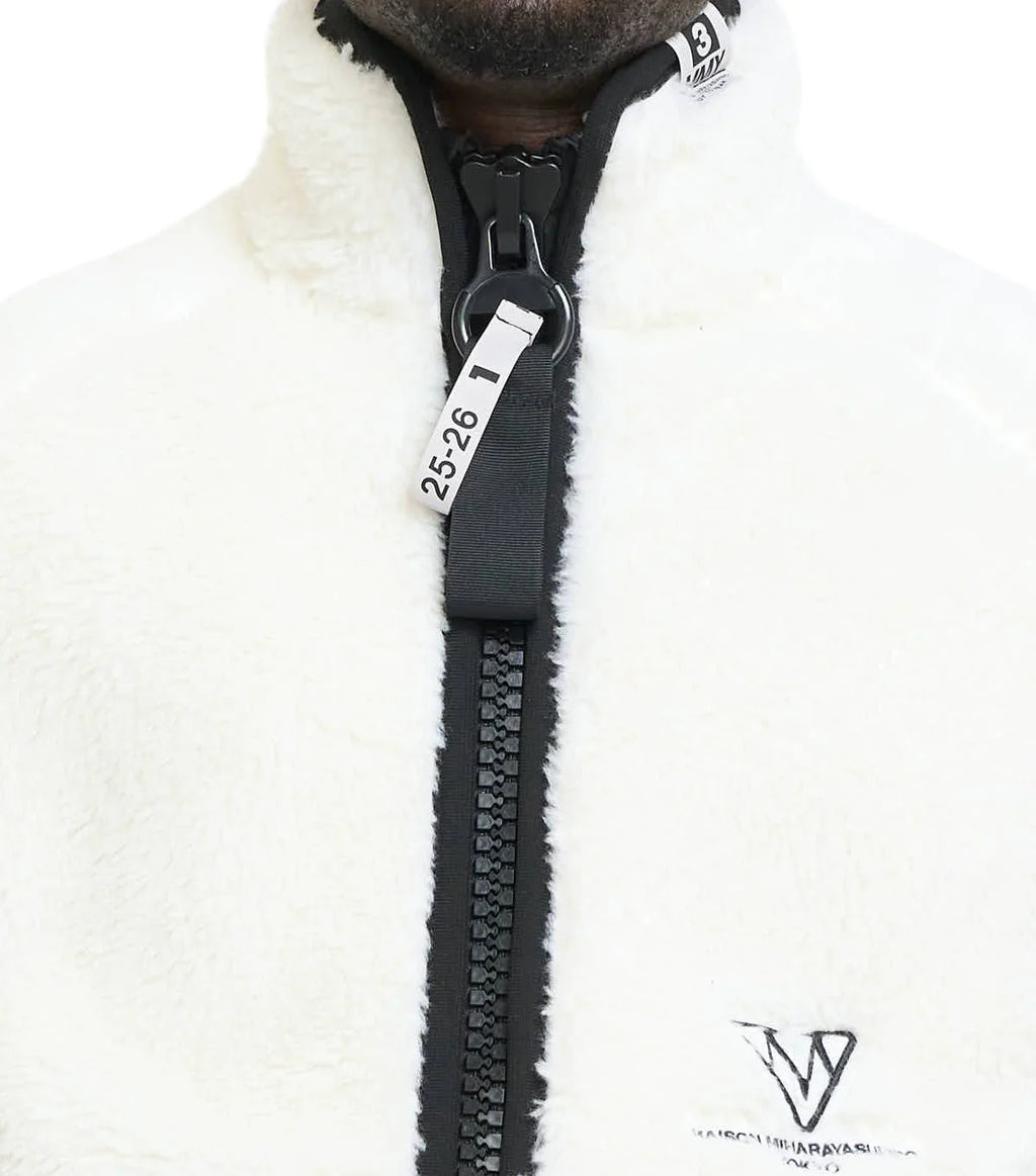 Mihara Yasuhiro Amateur Sewn Wide Back Boa Vest White