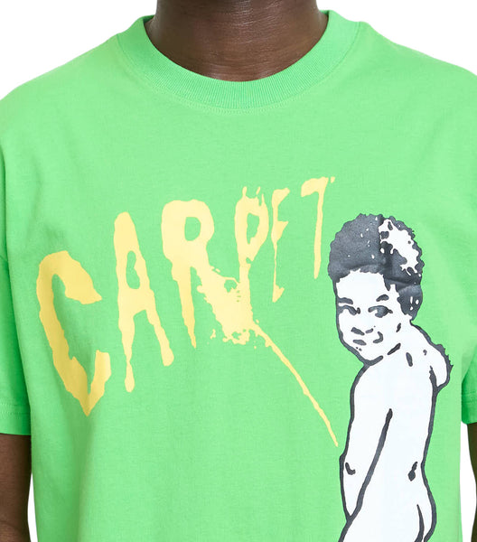 Carpet Company Kid Peeing T-Shirt Green