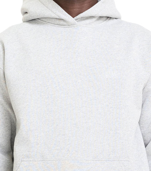 Dime Cursive Small Logo Hoodie Heather Grey