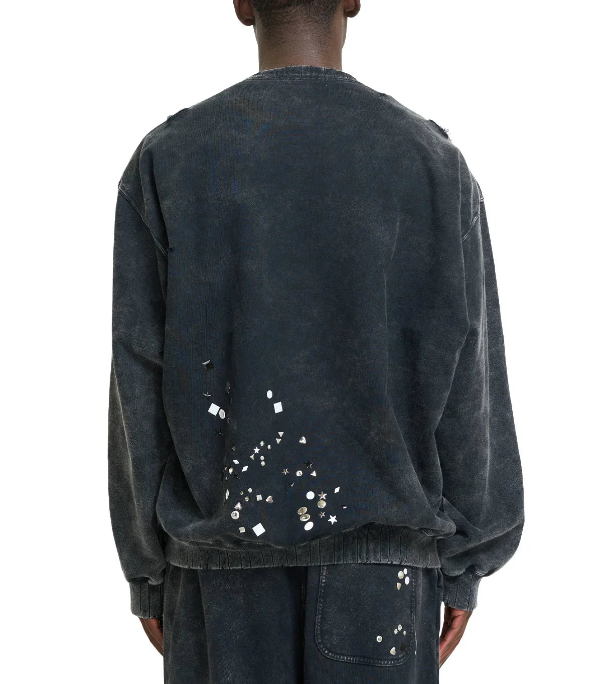 Mihara Yasuhiro Embellished Bleached Pullover Black