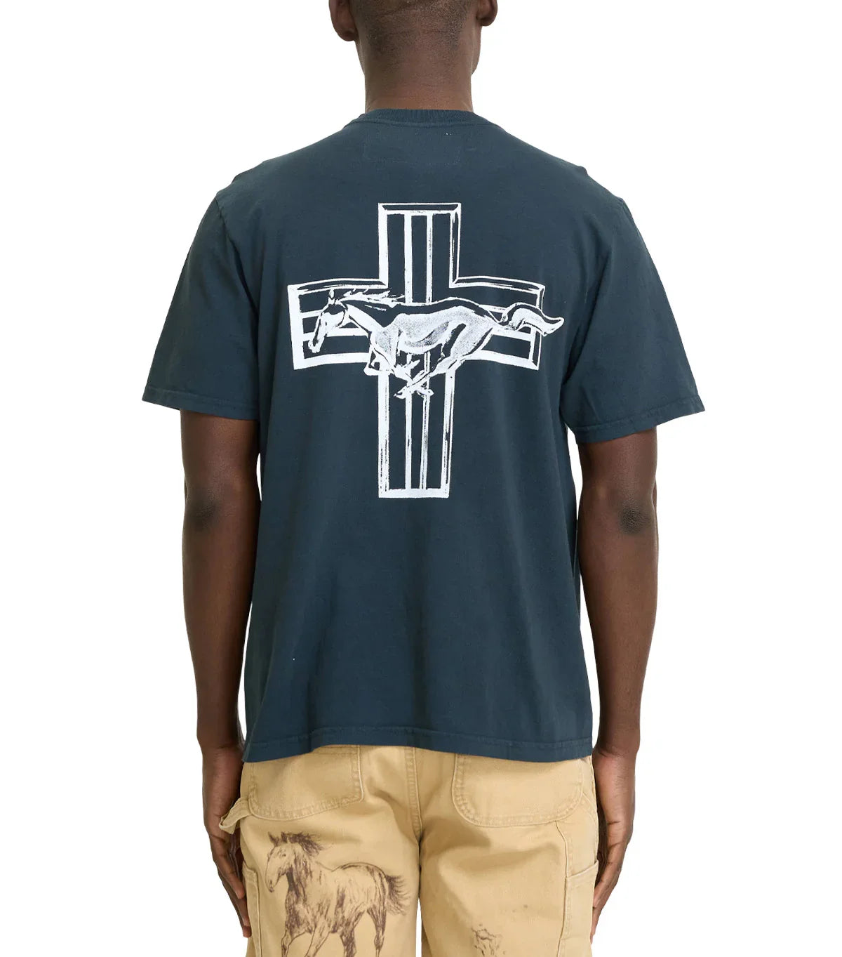 One Of These Days Mustang Cross T-Shirt Washed Black