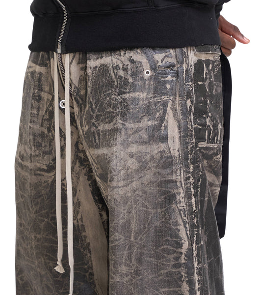 Rick Owens DRKSHDW Geth Belas Black Washed Foil