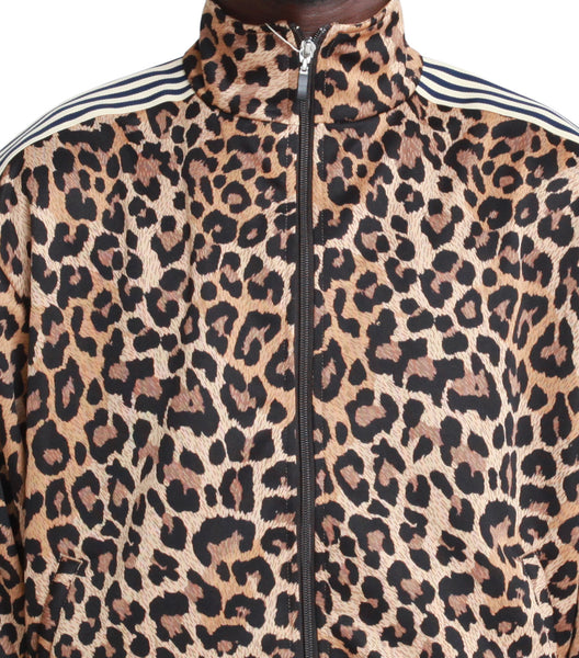 Kapital Smooth Jersey Leopard Stant Man & Woman Track Jacket Brown