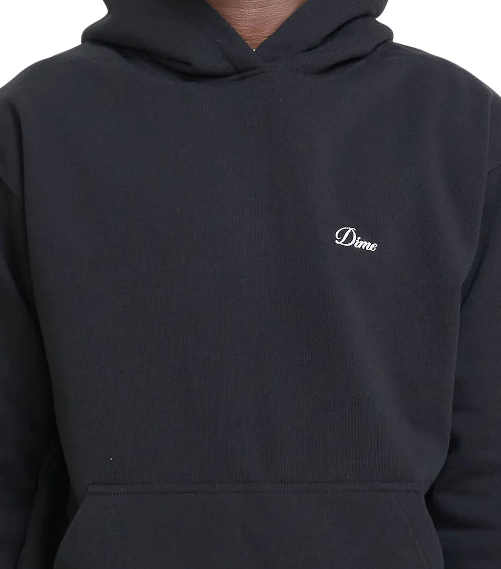 Dime Cursive Small Logo Hoodie Black