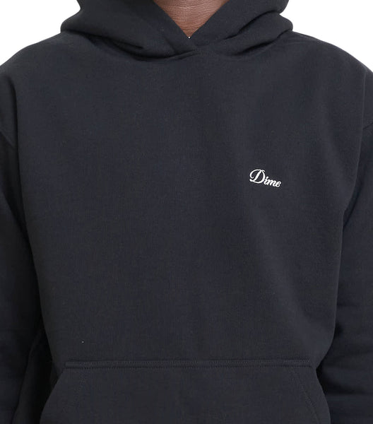 Dime Cursive Small Logo Hoodie Black