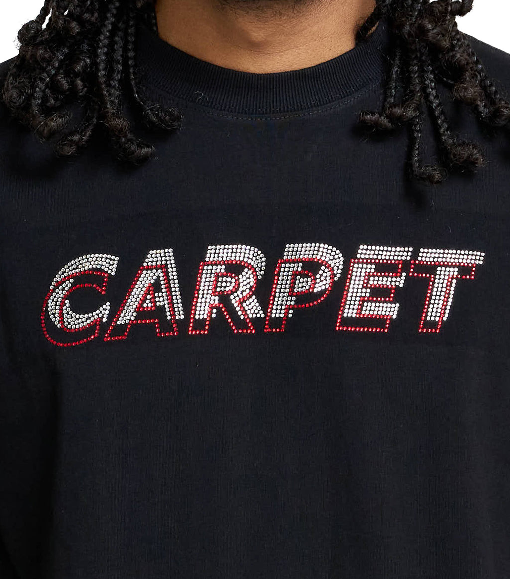 Carpet Company Misprint Rhinestone T-Shirt Black