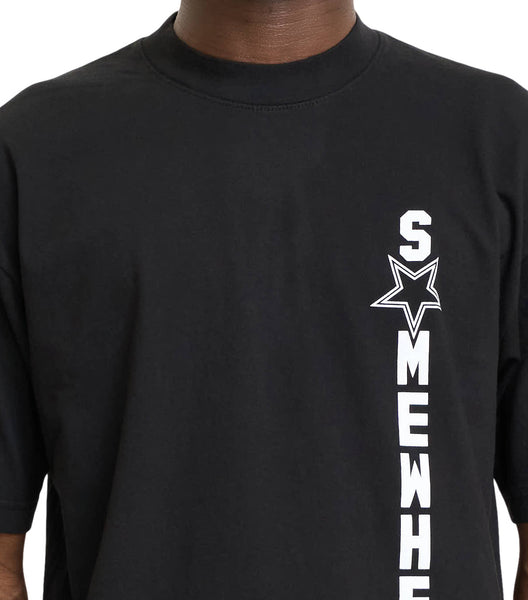 SOMEWHERE Logo Star T-Shirt Black