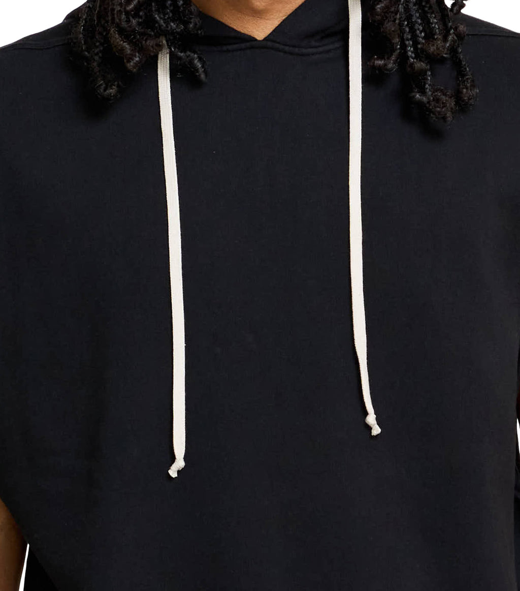 Rick Owens DRKSHDW Top In Felpa Hooded Tunic Black