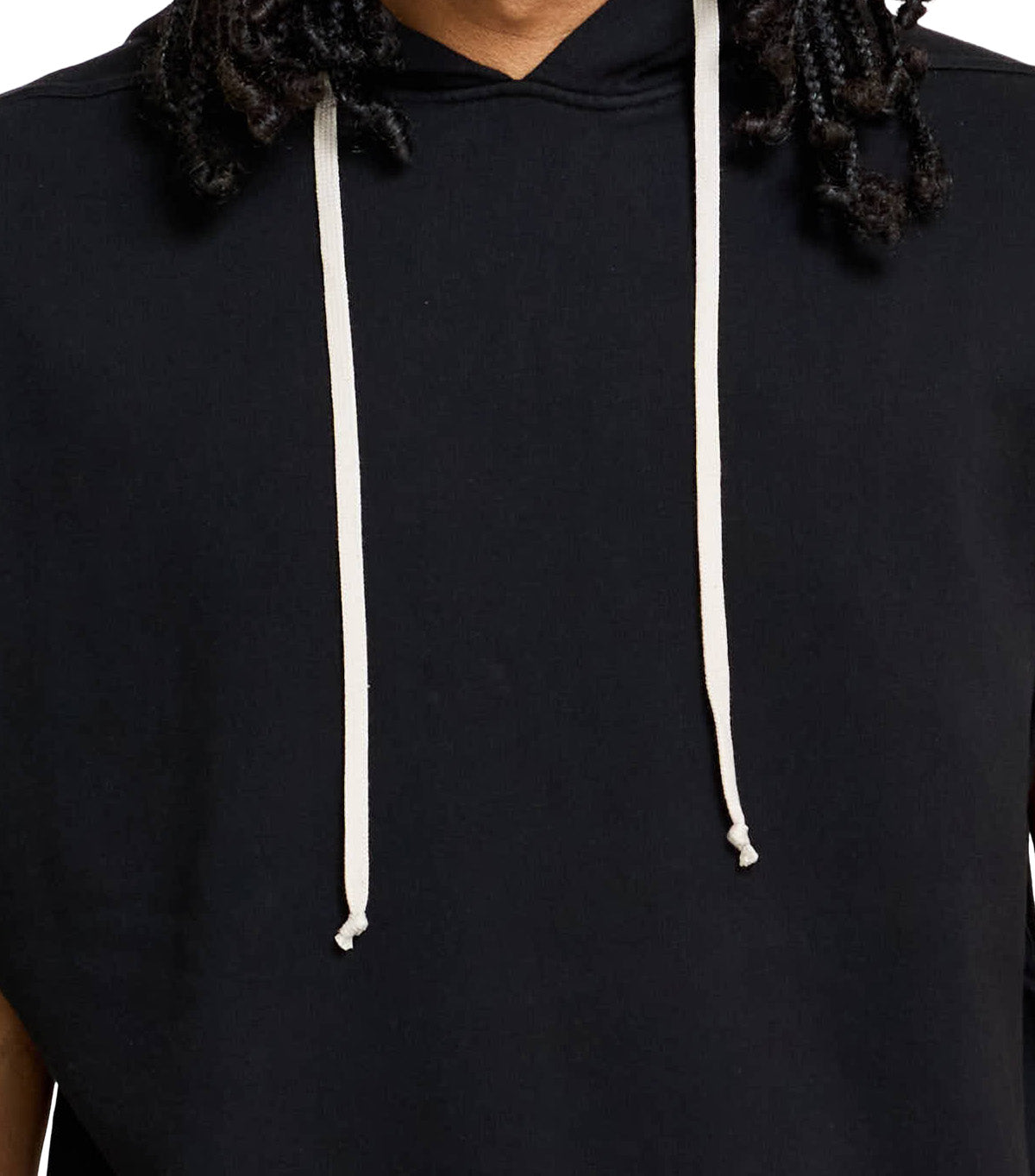 Rick Owens DRKSHDW Top In Felpa Hooded Tunic Black