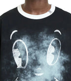 Mihara Yasuhiro Happy Face Printed T-Shirt Black