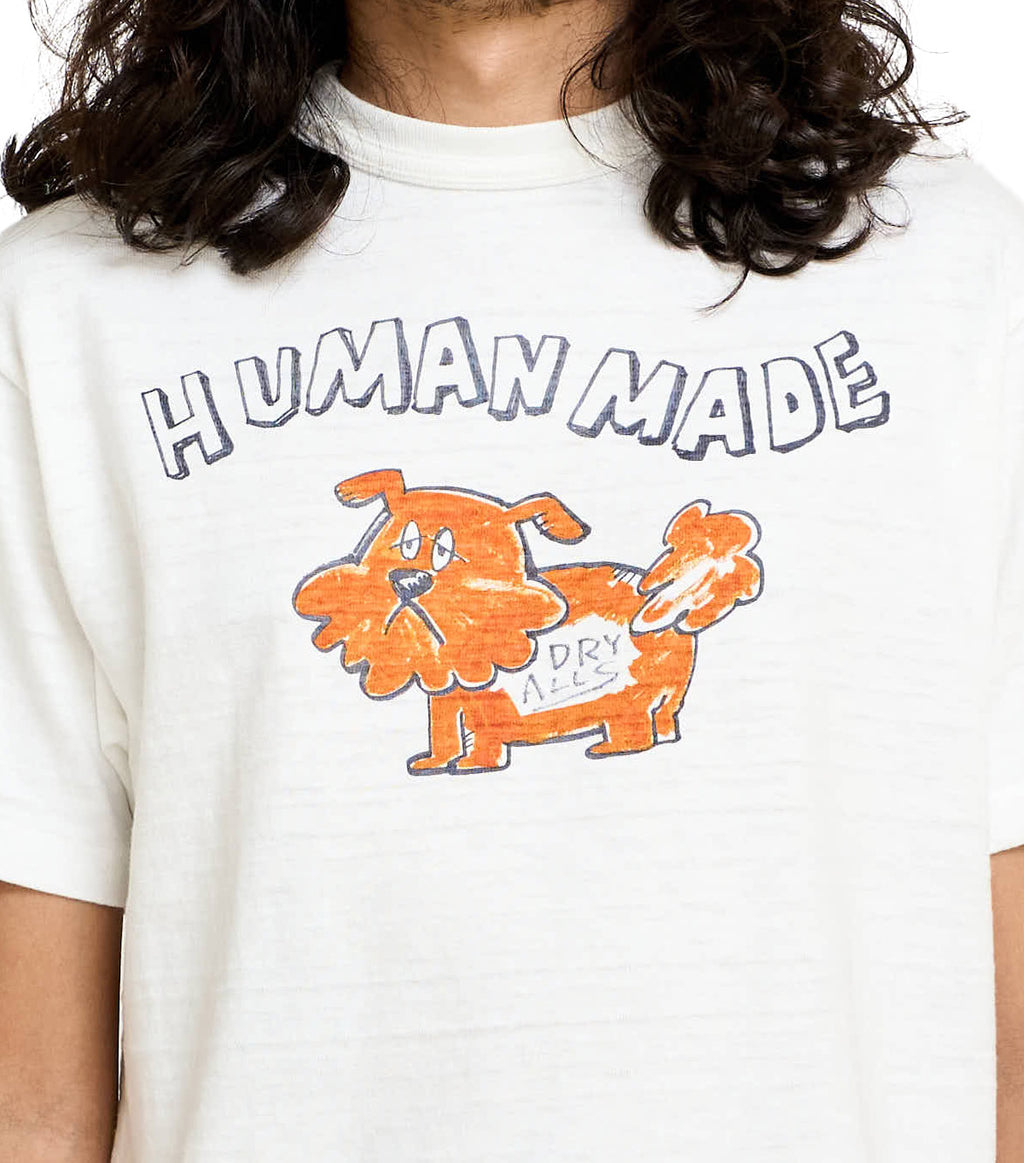 Human Made Cartoon Dog Graphic T-Shirt White