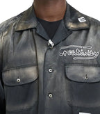 Mihara Yasuhiro Faded Satin Shirt Black