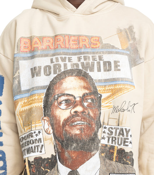Barriers Barrera Malcolm X Cream Hoodie Cream