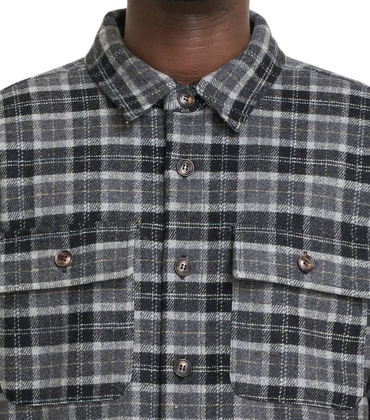 Born x Raised Flannel Shirt Jacket Black