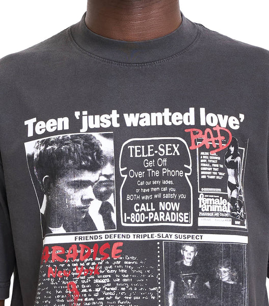 Paradise Teen Just Wanted Love T-Shirt Black