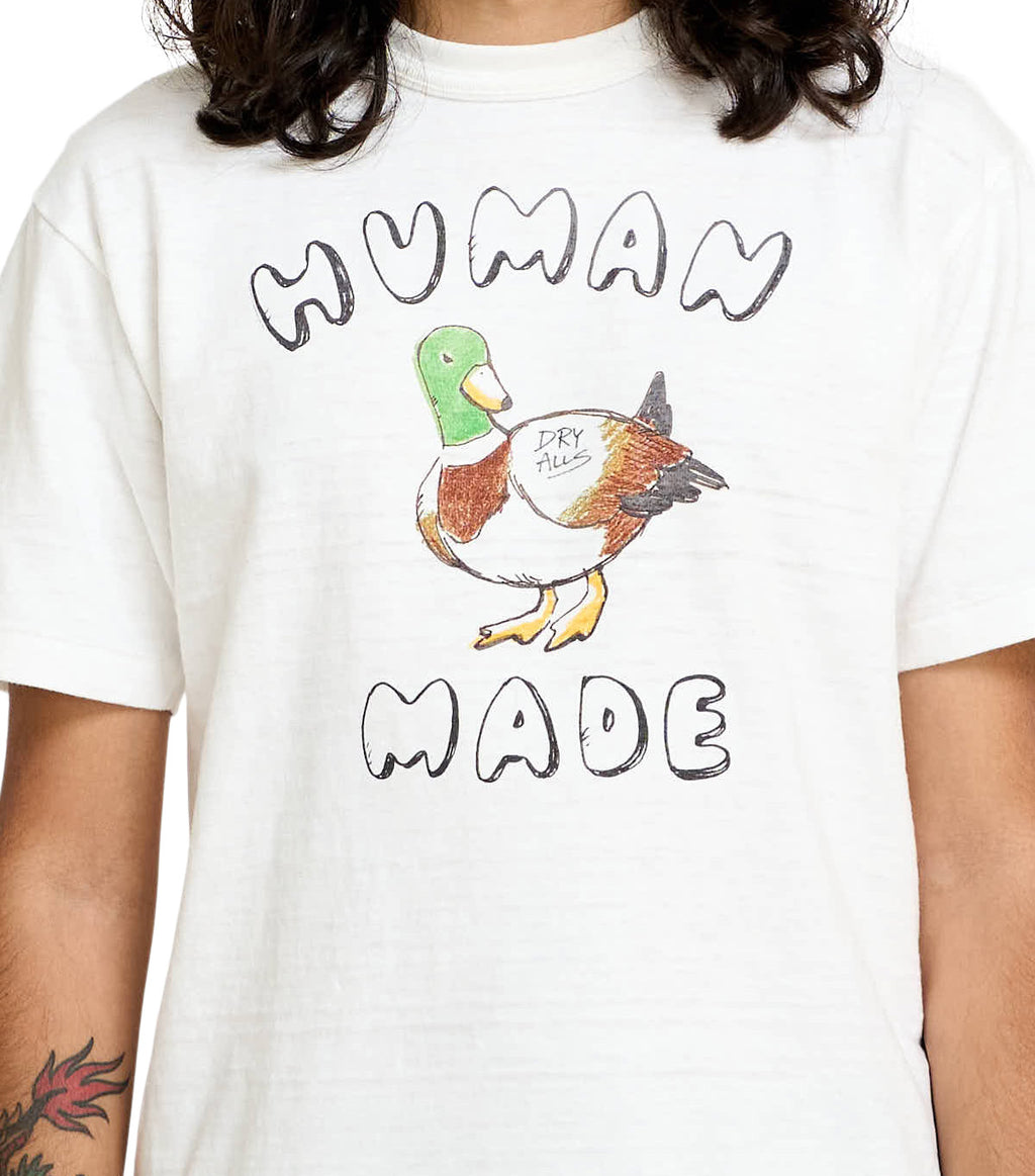 Human Made Cartoon Duck Graphic T-Shirt White