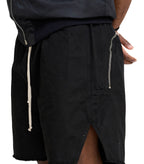Rick Owens DRKSHDW Shorts Long Boxers Butt Zip Black Black