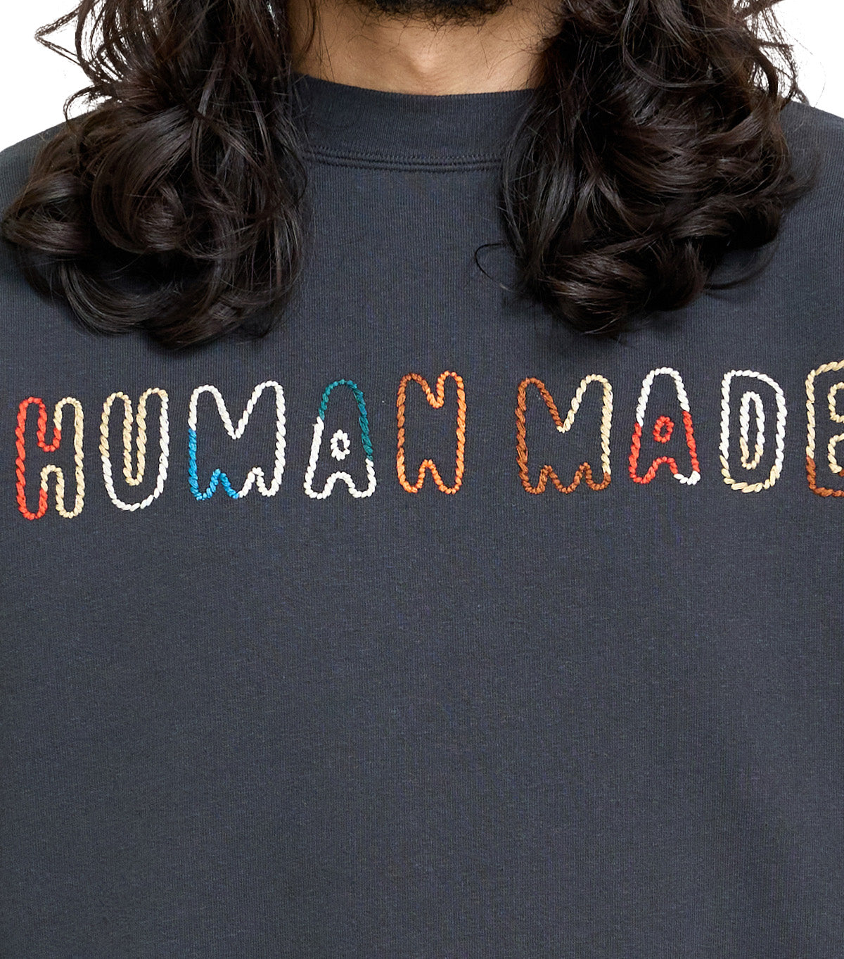 Human Made Embroidered Sweatshirt Black