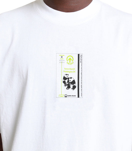 SOMEWHERE Fare Card T-Shirt White