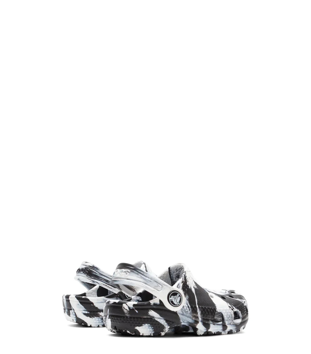 Crocs Classic Marbled Clog Kid's Black White