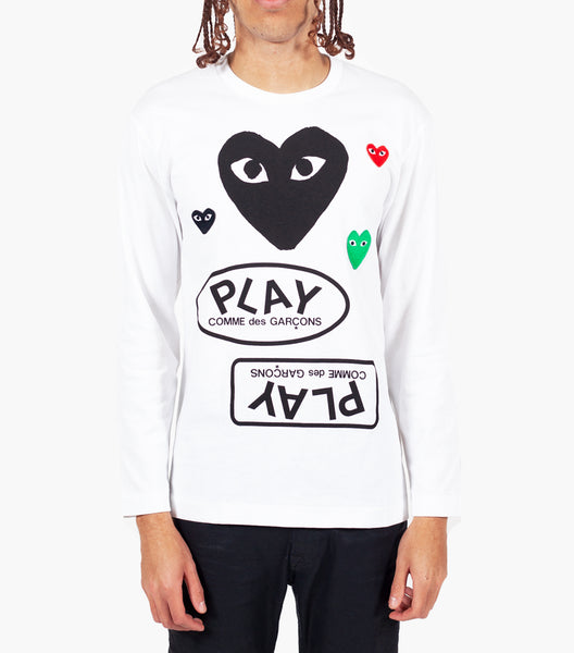 Comme des Garçons PLAY T-Shirt White Black